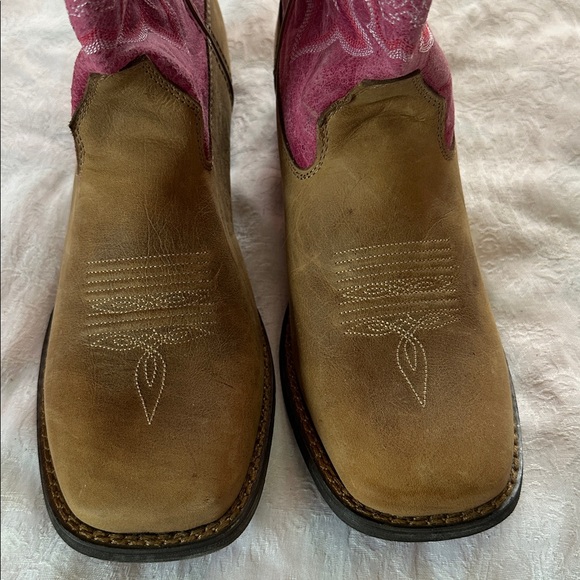 Cowboy Boots Leather Durango Pink Brown Women's Sz 10 - Picture 3 of 12